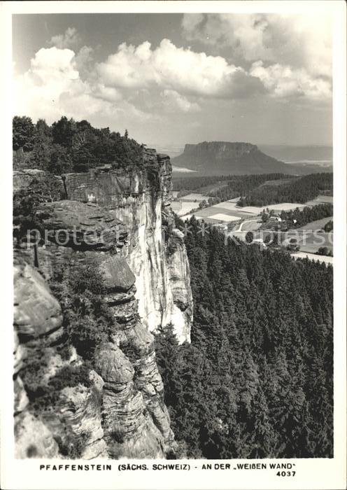 Pfaffenstein Koenigstein Saechsische Schweiz An der Weissen Wand