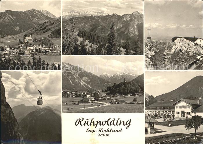Ruhpolding Bayern Totalansicht bayr Hochland Panorama Seilbahn Parkanlage