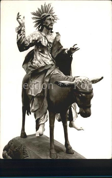 Oberstdorf St Loretto Josephskapelle Palmesel Skulptur