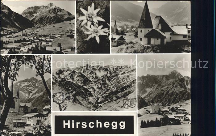 Hirschegg Kleinwalsertal Vorarlberg Total Kirche Ortsansichten Panorama