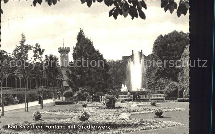 Bad Salzuflen Fontaene mit Gradierwerk