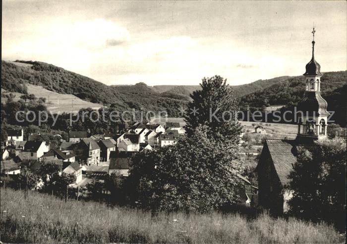 Niederbreitbach Ortsansicht mit Kirche