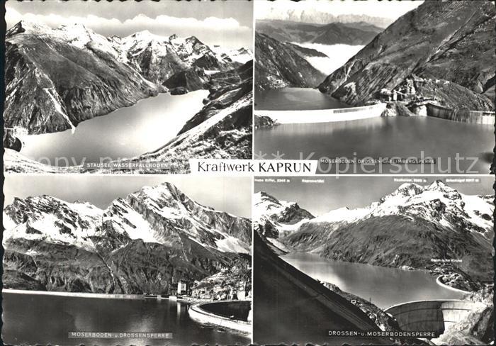 Kaprun Kraftwerk Stausee Wasserfallboden Mooserboden Drossen und Limbergsperre