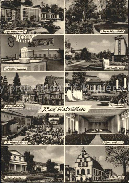 Bad Salzuflen Wandelhalle Leopoldsprudel Trinkbrunnen Rosengarten Kozertsaal Rat