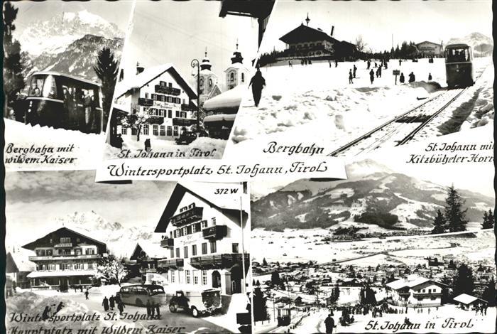 St Johann Tirol Bergbahn Wilder Kaiser Kitzbueheler Horn Dorfpartie Totalansicht