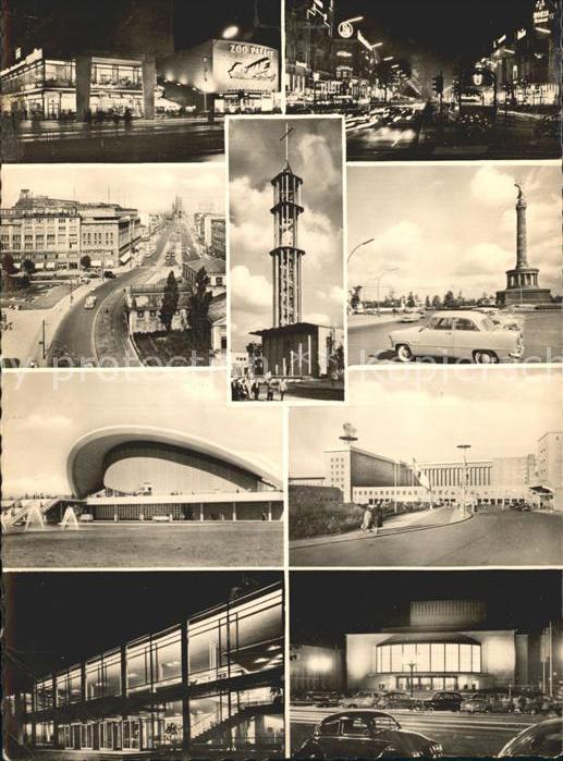 BERLIN  CITY Teilansichten Kurfuerstendamm Siegessaeule Kirche Stadthalle