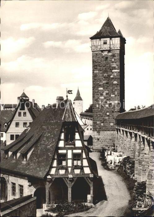 Rothenburg Tauber Alte Schmiede mit Wehrgang