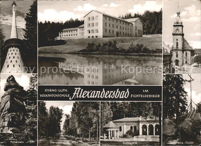 Alexandersbad Bad Fernsehturm Ev luth Volkshochschule Wunsiedel Haberstein Allee