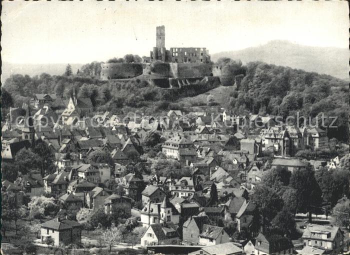 Koenigstein Taunus Stadtblick mit Burgruine
