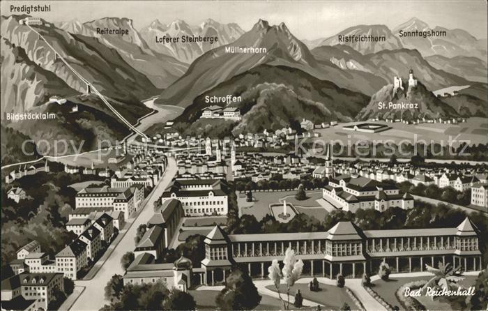 Bad Reichenhall Stadtblick Kuranlagen Alpenpanorama