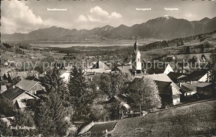 Bad Kohlgrub Panorama mit Benediktenwand Hrzogstand und Heimgarten