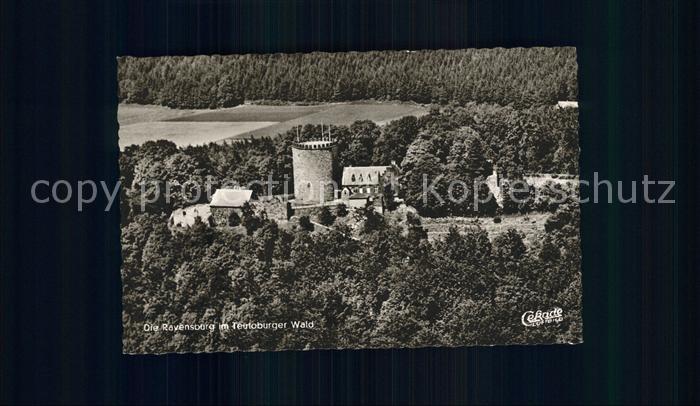 Borgholzhausen Ravensburg Burgrestaurant Fliegeraufnahme