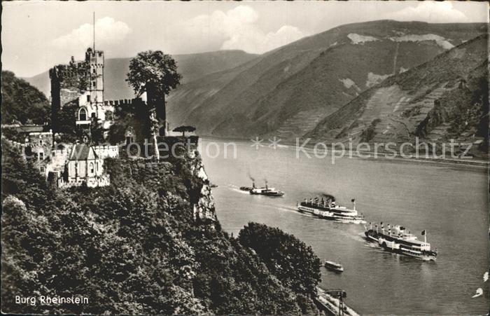 Trechtingshausen Burg Rheinstein Rheindampfer