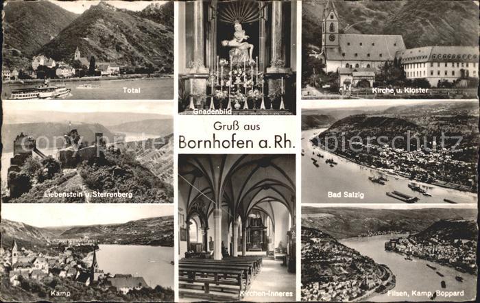 Bornhofen Kamp Total Gnadenbild Kirche Kloster Burg Liebenstein und Sterrenberg