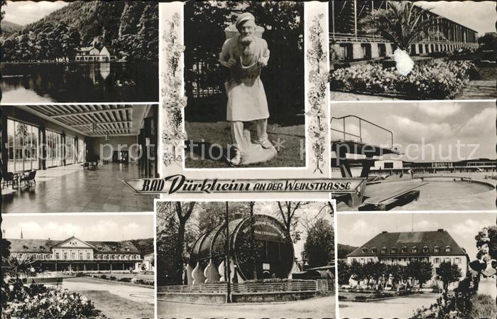 Bad Duerkheim Kuranlagen Wandelhalle Fass Schwimmbad Winzerskulptur