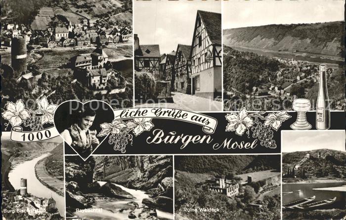 Burgen Mosel Total Strassenpartie Fliegeraufnahme Burg Bischofstein Baybachtal R