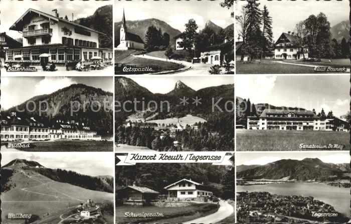 Kreuth Tegernsee Batznhaeusl Ortspartie Haus Bruneck Wildbad Sanatorium Wallberg