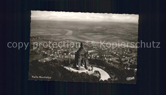 Porta Westfalica Panorama Kaiser Wilhelm Denkmal Fliegeraufnahme