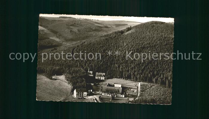 Westfeld Sauerland Berghotel Hoher Knochen Fliegeraufnahme