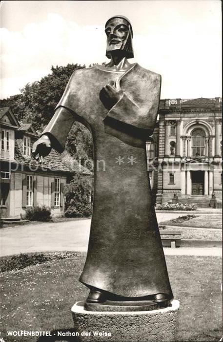Wolfenbuettel Nathan der Weise Bronzeplastik