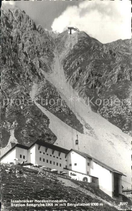 Innsbruck Nordkettenbahn Station Seegrube mit Bergstation