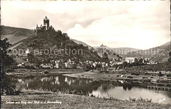 Cochem Mosel mit Burg und Winnenburg
