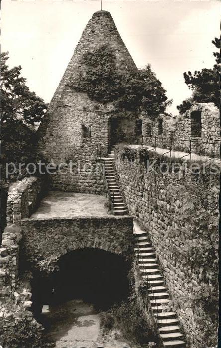 Lindenfels Odenwald Blick in die Burgruine