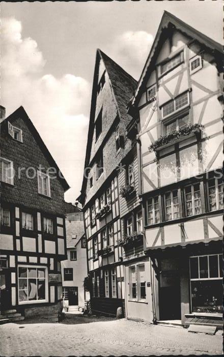 Monschau Montjoie NRW Rurstrasse Fachwerkhaeuser