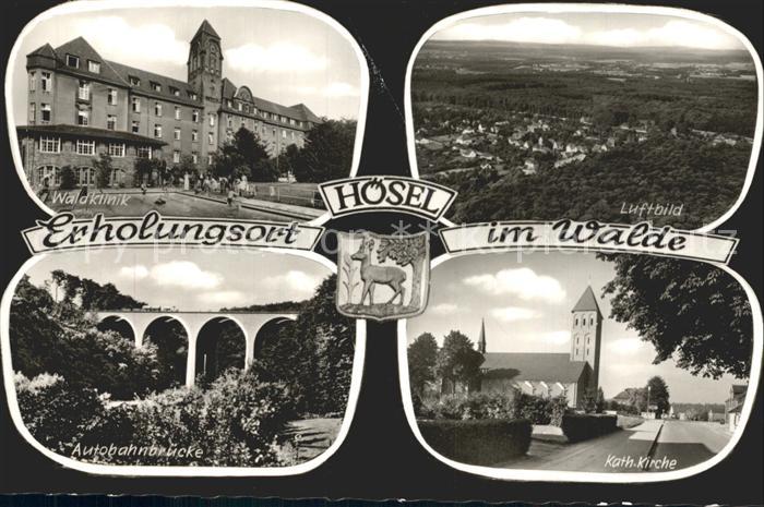 Hoesel Waldklinik Fliegeraufnahme Autobahnbruecke Kath Kirche