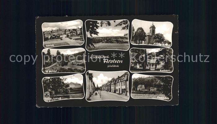 Arolsen Bad Schloss Panorama Kirche Aartal Kurhaus Strassenpartie Fischhaus
