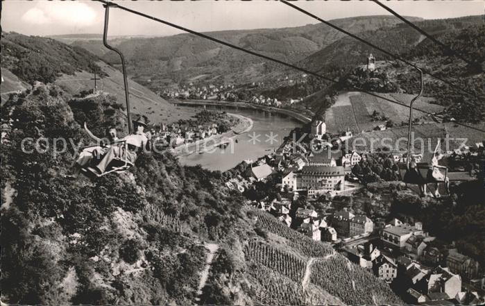 Cochem Mosel Panorama mit Sesselbahn