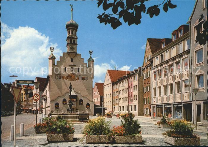Kempten Allgaeu Rathausplatz mit Rathaus