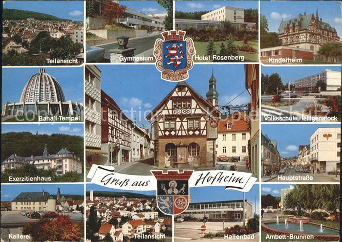 Hofheim Taunus Teilansicht Gymnasium Kinderheim Bahai tempel Volksschule Heilige