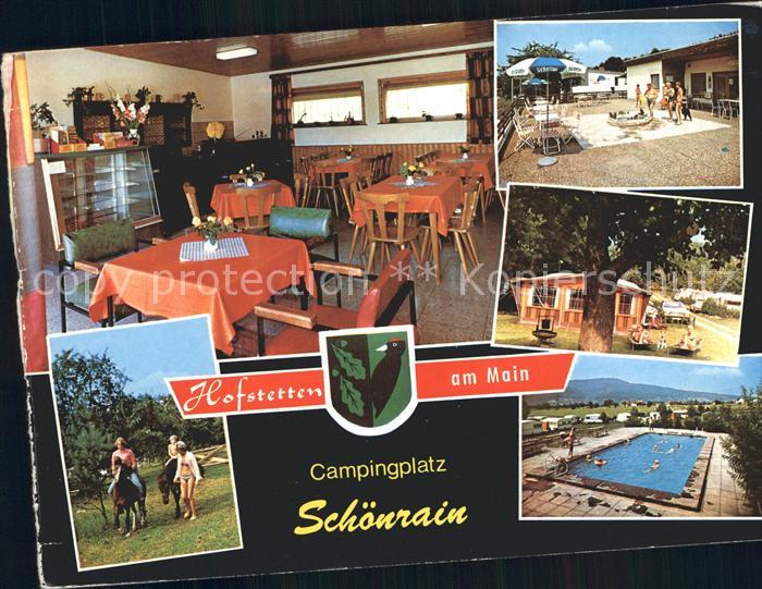 Hofstetten Main Campingplatz Schoenrain Restauration Reiten Terrasse Schwimmbad