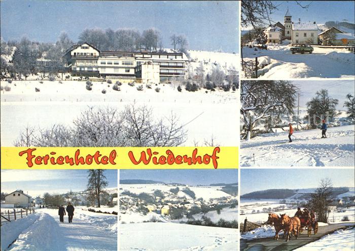 Baustert Ferienhotel Wiedenhof Ortsansicht Skilaufen Wandern Pferdekutschenfahrt