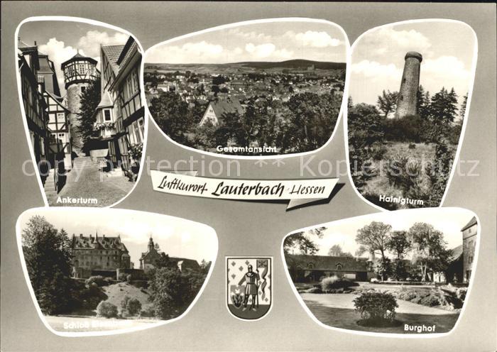 Lauterbach Hessen Ankerturm Gesamt Hainigturm Schloss Burghof