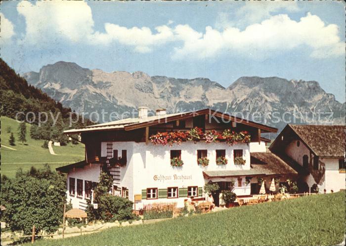 Au Berchtesgaden Grenz Gasthaus Neuhaeusl mit Untersberg