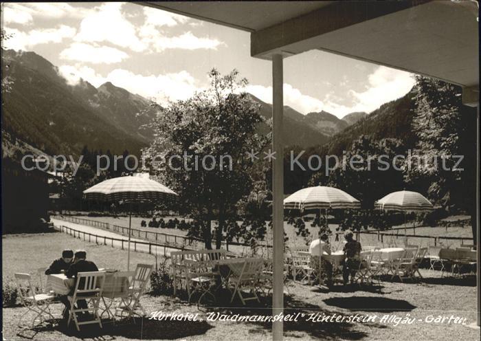 Hinterstein Bad Hindelang Kurhotel Waidmannsheil Allgaeu Garten