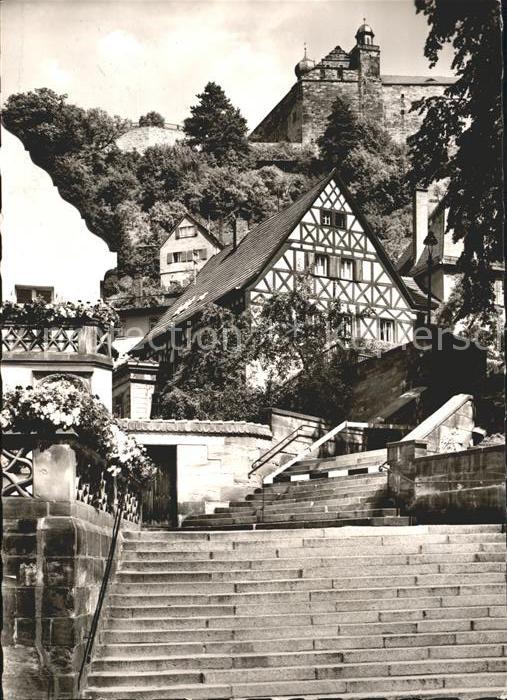 Kulmbach Bayern Blick zur Plassenburg