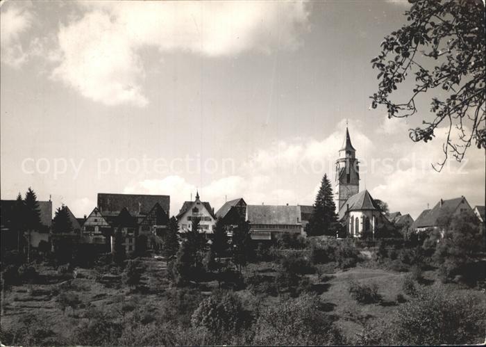Dornstetten Wuerttemberg Teilansicht Kirche