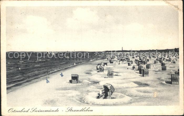 Swinemuende Ostseebad Westpommern Strandleben