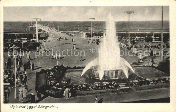 Zoppot Sopot Kurgarten Fontaine Ostseebad