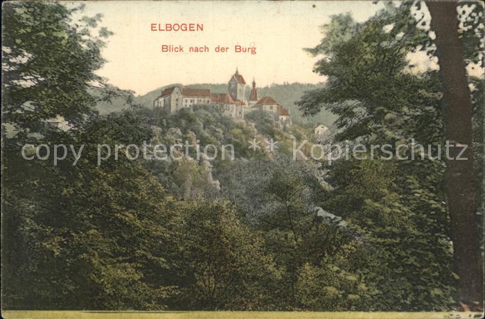Elbogen Loket Blick nach der Burg Schloss