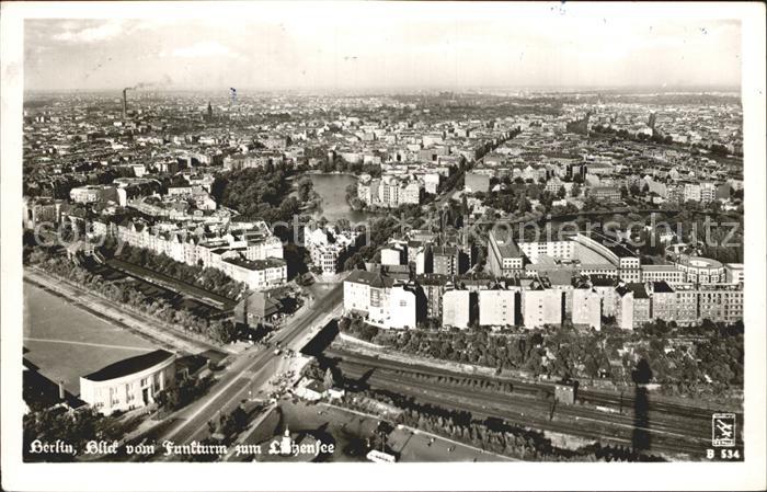 BERLIN  CITY Blick vom Funkturm zum Lietzensee
