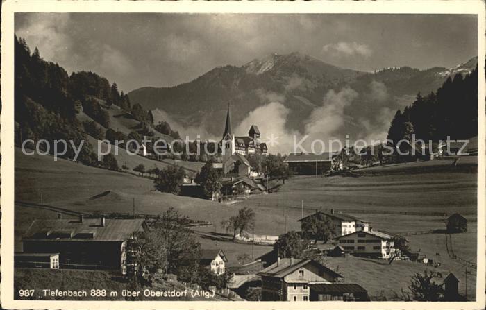 Tiefenbach Oberstdorf Ortsansicht mit Kirche Alpen