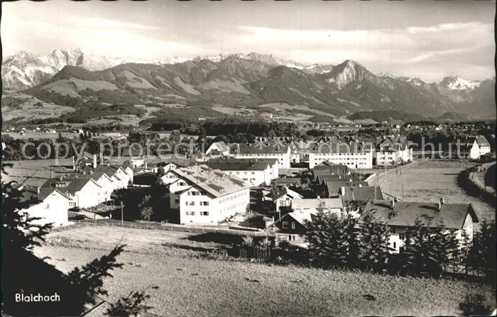 Blaichach Allgaeu Gesamtansicht mit Alpenpanorama