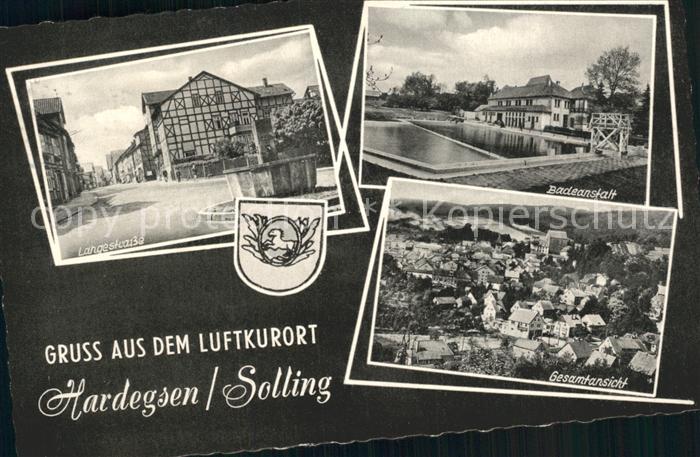 Hardegsen Langestrasse Badeanstalt Gesamtansicht Wappen