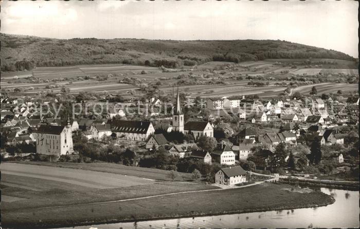 Neckarelz Ortsansicht mit Kirche