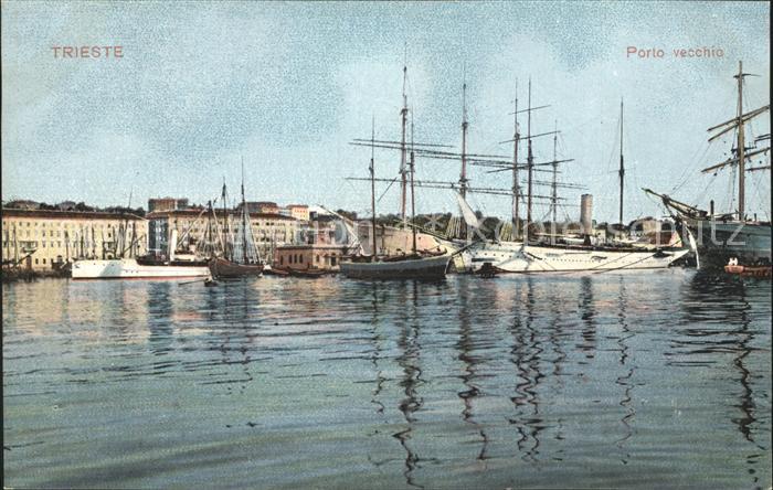 Trieste Porto vecchio Segelschiffe Dampfer