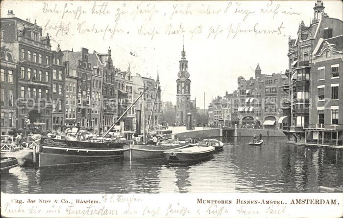 Amsterdam Niederlande Munttoren Binnen Amstel